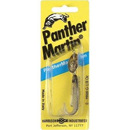 Panther Martin Vivif Style Spinner Minnow, Size 0, 18 Oz, 2 Super Silver Gold 0 MNW-G